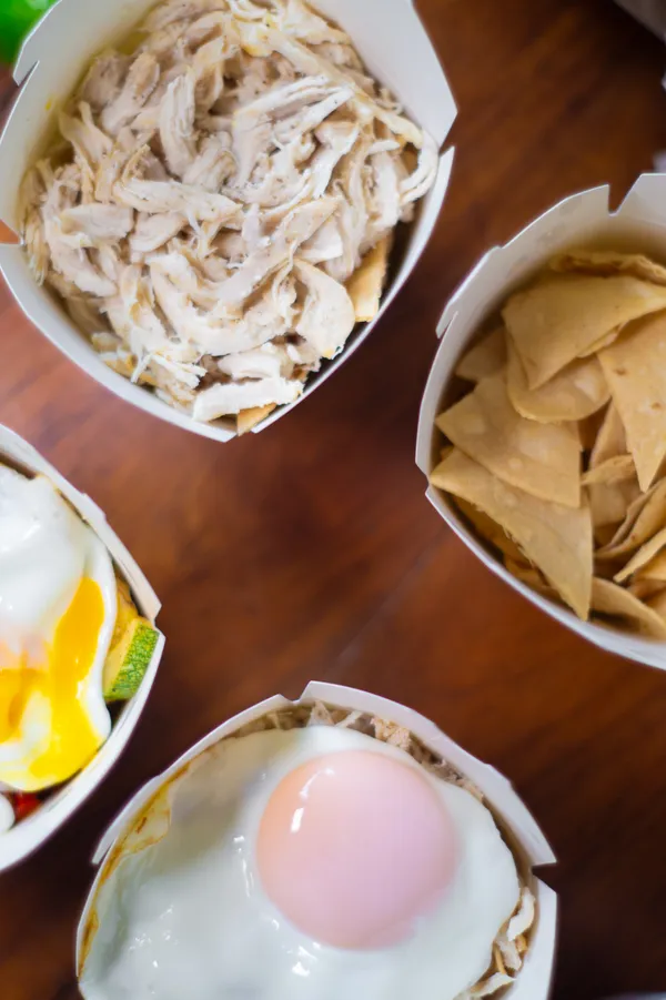 Assorted chilaquiles boxes