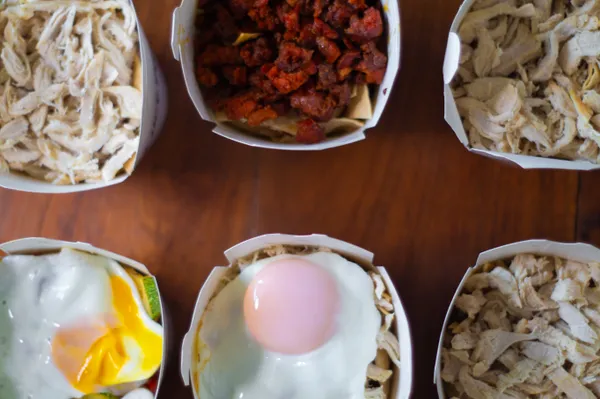 Variety of chilaquiles